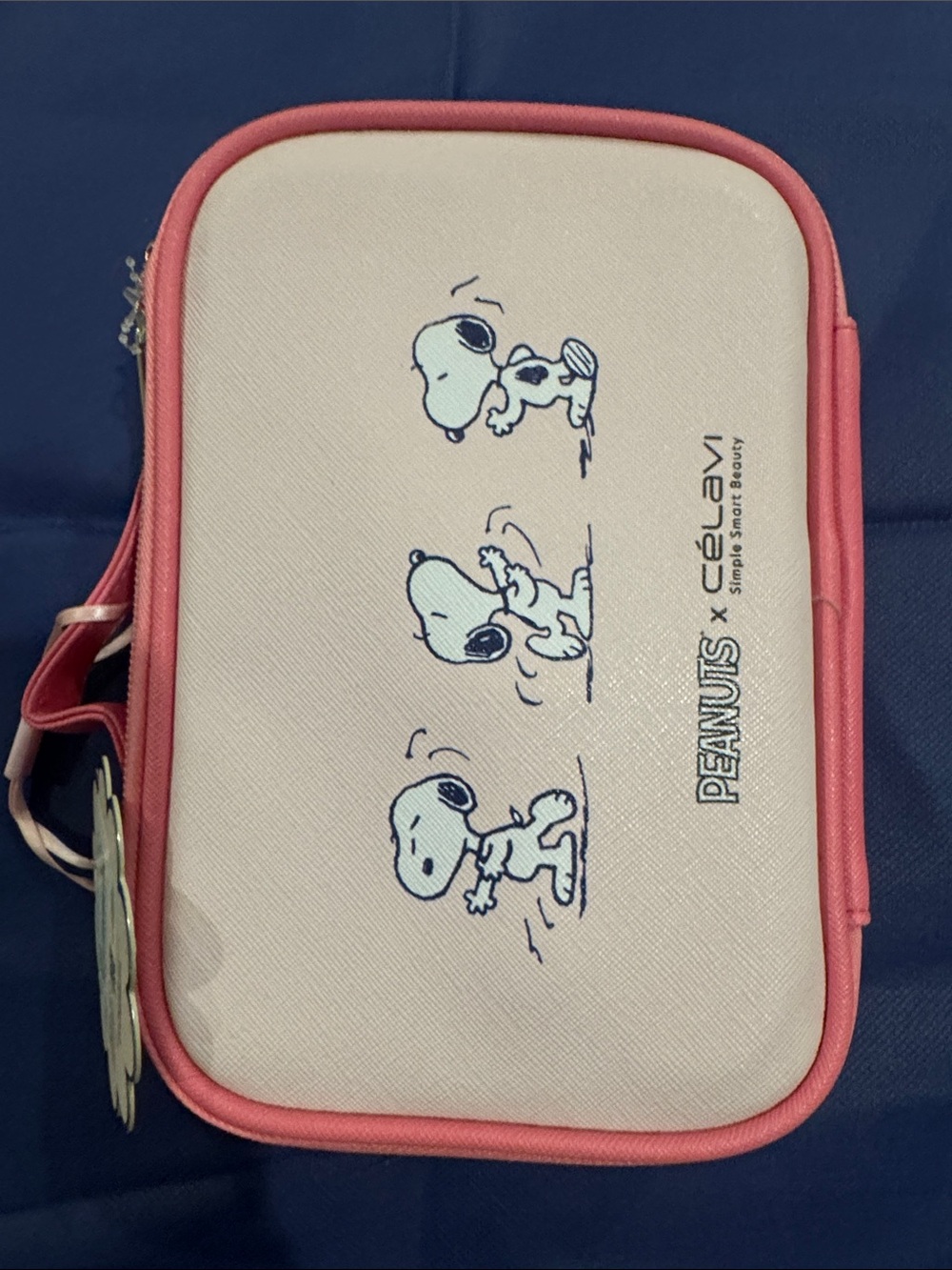 Peanuts x Céav Pink & Cream Snoopy Cosmetic Pouch